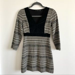 ZARA Mini Dress Black/White Size XS